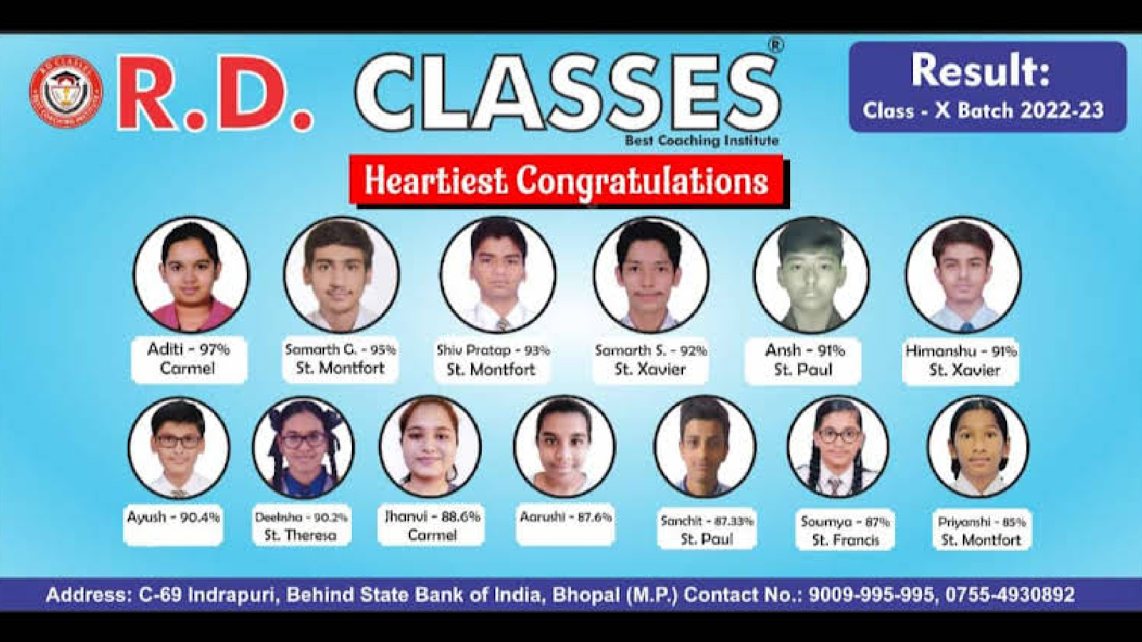 R D Classes IAS Academy Bhopal Hero Slider - 1